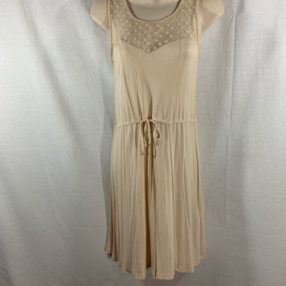 Beige Tie-front dress H&M